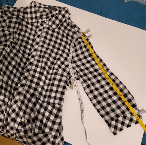 NWT!  The Limited Gingham Twill Black 3/4 Sleeve Size 10P - Picture 9 of 13